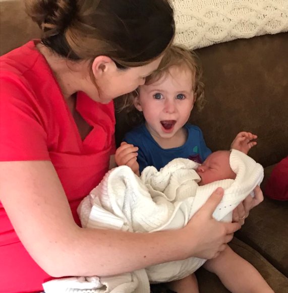 June 2 2017 girl with sister also born at home with Highland Midwife